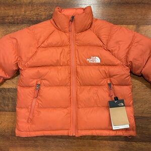 NWT The North Face Women's Hydrenalite Down Jacket Cropped Orange Pink Small